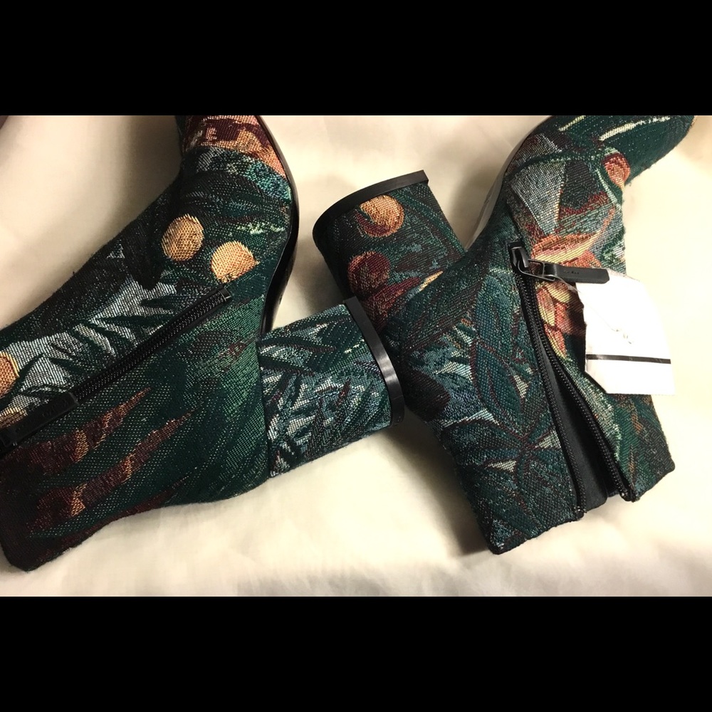 KENZO WOMEN'S ANKLE BOOTS GREEN FABRIC - Picture 6 of 8